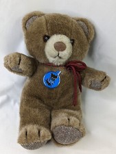 Dakin Brown Bear Plush 10 Inch 1985 Tweed Paws Ears Stuffed Animal Toy