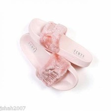 PUMA RIHANNA PINK FUR LEADCAT SLIDE PINK FENTY ALL SIZES UK 3 4 5 6 7 8 NEW