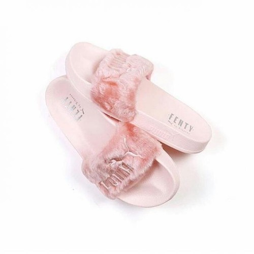 PUMA RIHANNA PINK FUR LEADCAT SLIDE PINK FENTY ALL SIZES UK 3 4 5 6 7 8 NEW - Afbeelding 1 van 1