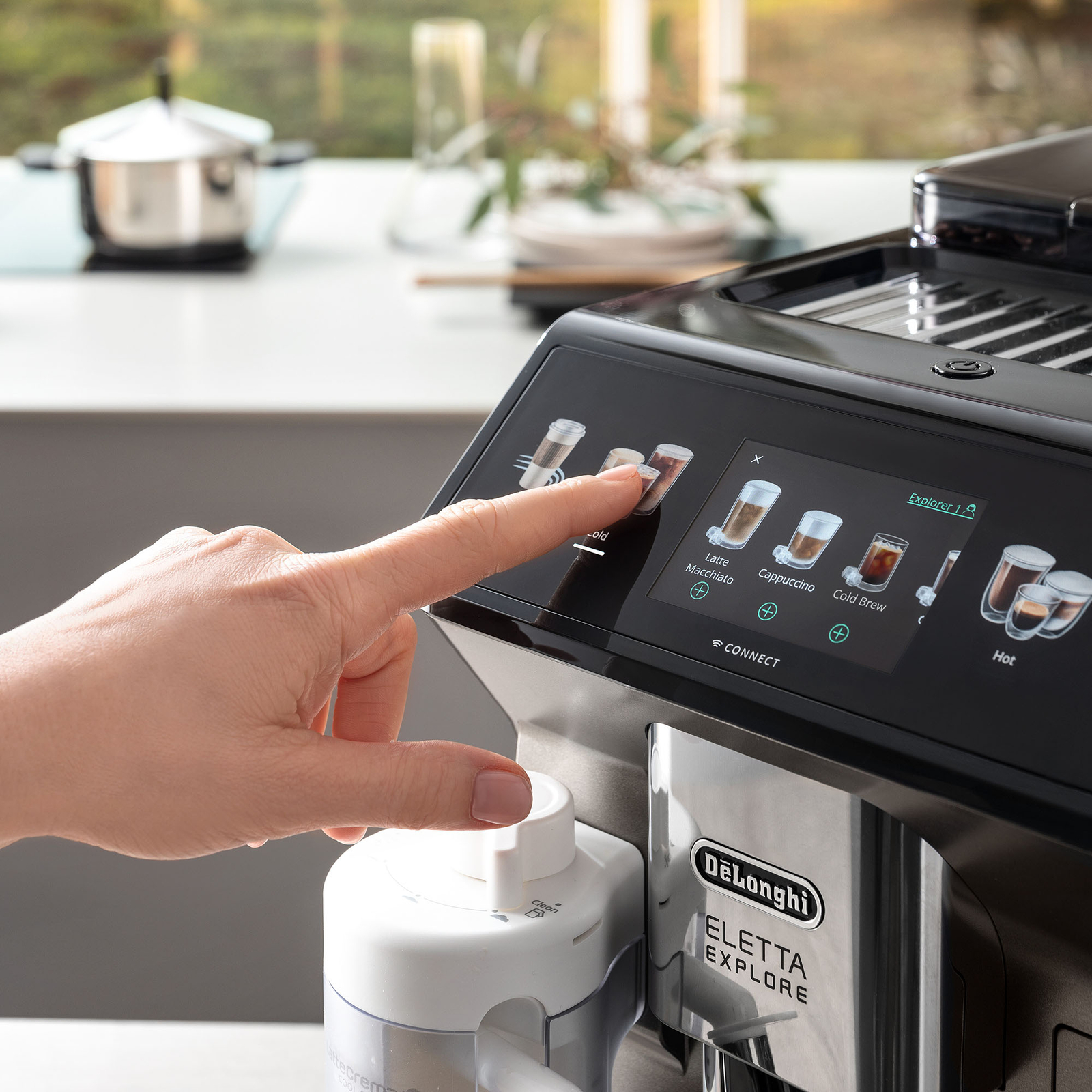 Delonghi Eletta Explore, Titanium Fully Automatic Coffee Machine