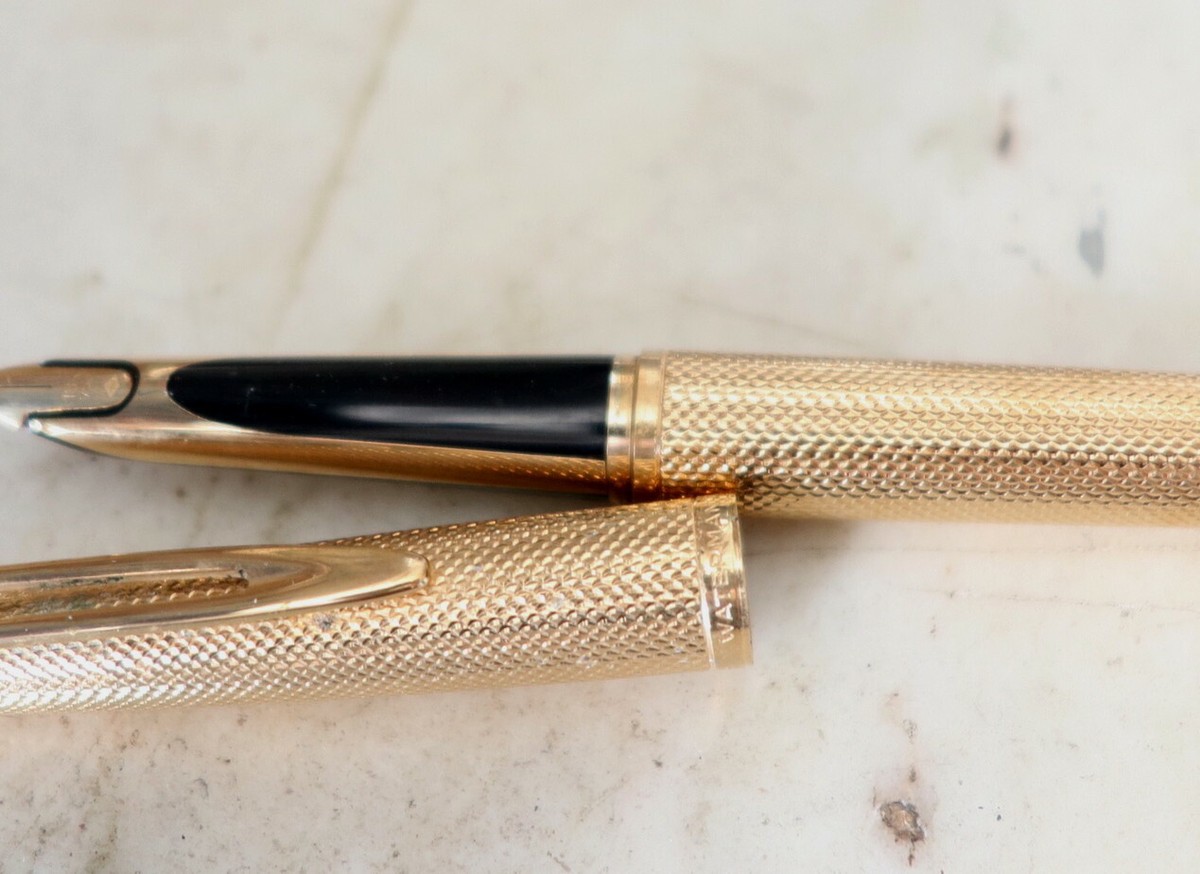 Stylo Plume Waterman CF - Plume Or 18 Carats, Finition Grain D'orge - Occasion Prestige