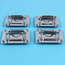 4X Stainless Steel Spring Lift Handle Hatch Marine Boat Pull Deck Hinges