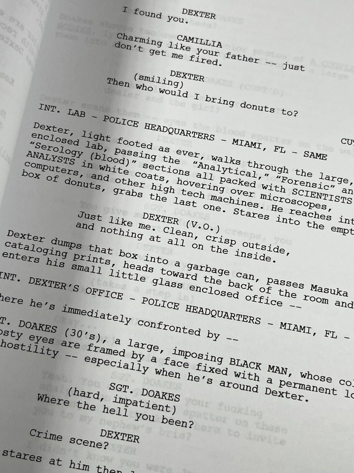 Dexter Pilot Script Signed- Autograph Reprints- Dexter TV Show | eBay