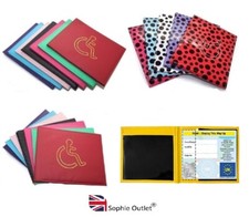 Hologram Safe Disabled Badge Holder - Soft PU Leather Parking Permit Wallet