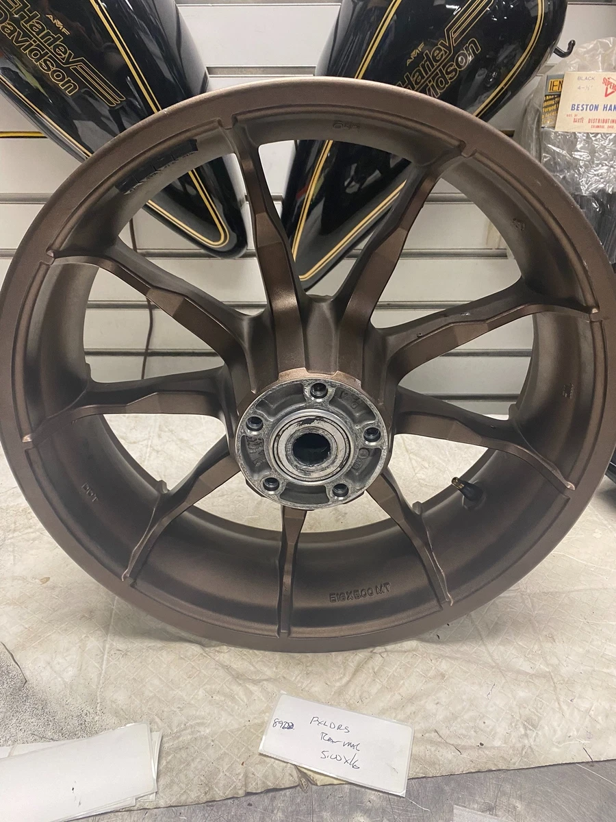 Rear Mag Wheel Harley Fxlrs 5.00x16 Gold Dyna Softail Low Rider S OEM Stock