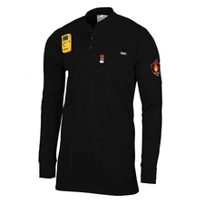 NEW Proactive FR Flame Resistant Henley Shirt SHIPS TODAY (2X-LARGE) -BLACK
