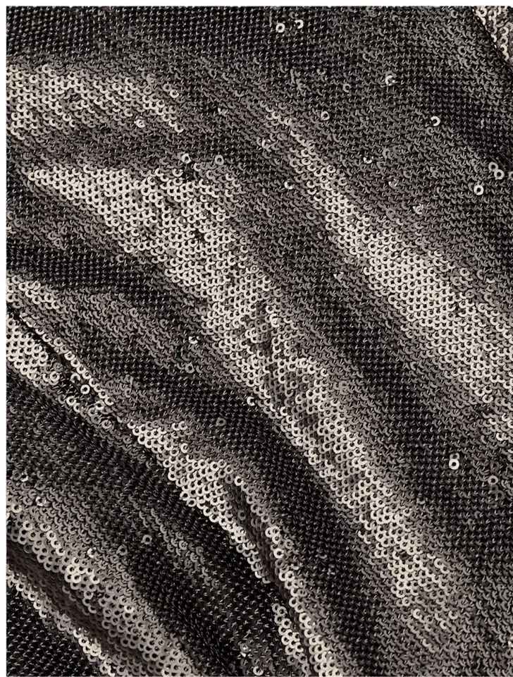 Nanette Lepore PASHA SEQUIN straight leg PANTS IN GUNMETAL size 2 - Image 3 of 4