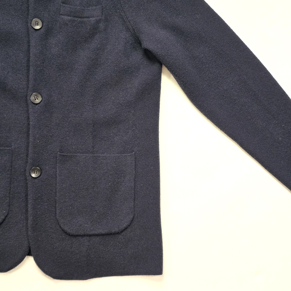 N. PEAL LONDON x 007 MILANO COLLARED CASHMERE JACKET MENS Sz L NAVY GOLDFINGER - Image 4 of 4