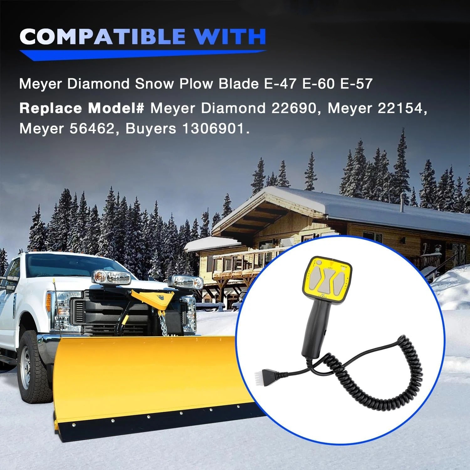 Handheld Snow Plow Controller For Meyer Diamond Snow Plow Blade E-47 E-60 E-57