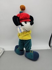 Mickey Mouse Golfer Disney Store Vintage Green Red Yellow Club Plush 16" Toy Tag