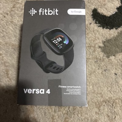 Fitbit Versa 4 Fitness Smartwatch - Black/Graphite Aluminum - Opened Box