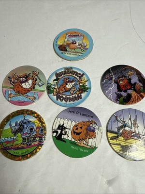 7 Official POG/ Pogman Cardboard vintage collectible pods