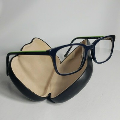 Superflex Kids SFK-253 Navy Blue & Lime Green Frames, Flex Hinge, Incl Hard Case