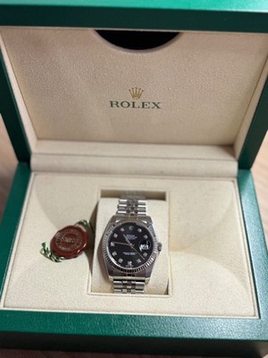Rolex Datejust 36 mm mit Diamanten, Top Zustand , LC 100 ( Full Set )