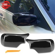 2X Für BMW 3er E46 Limo Touring 98-05 M-Stil Spiegelkappen Gehäuse Glanz Schwarz