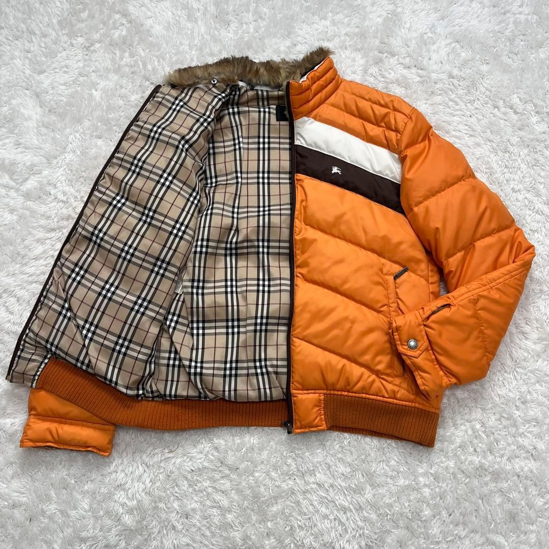 BURBERRY BLACK LABEL Down Jacket Size M Orange From Japan thumbnail 14