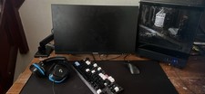 Gaming PC Setup Compatible Monitor, Keyboard, and Mouse