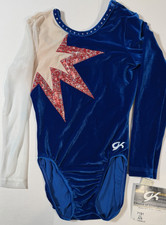 NEW W/TAGS WITH SWAROVSKI ELEMENTS GK ELITE GYMNASTICS COMPETITION LEOTARD A/S
