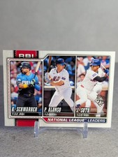 2026 Topps Series 1 #11 Schwarber / Alonso / Soto National League Leaders RBI's