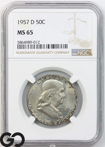 1957-D Franklin Half Dollar NGC MS 65