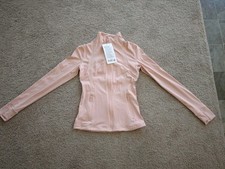 Size 4 Lululemon Women's Light Pink Full Zip Activewear Jacket Zipped Pockets