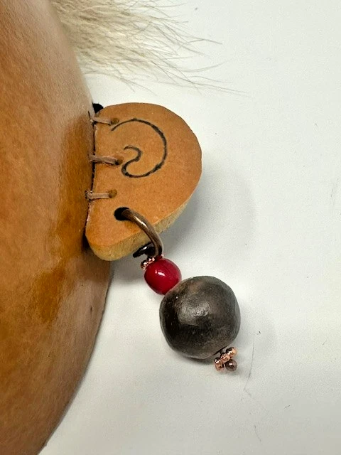 Свистки ночью вручную сшитая тыква Верна Бейтс чероки искусство койот - Изображение 3 из 4