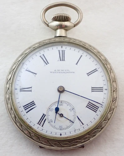 ANTIQUE 16s WALTHAM GRADE 610 7 JEWEL 7J POCKET WATCH