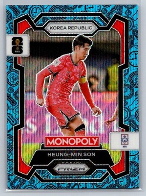 Heung-min Son 2026 Panini Prizm FIFA World Cup 4 Corners Blue Wave Korea