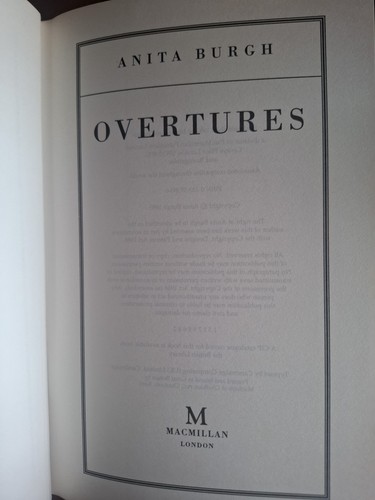 Avarice (First Edition) & Overtures By Anita Burgh 1994 Hardcovers Dust jackets - Picture 15 of 19