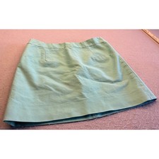 J.Crew Mint Green Cotton Twill Lined Mini Skirt Size 12 Career Casual A-Line
