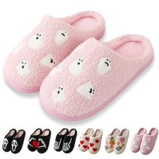 Comfy Elastic Slippers for Women Men,Memory Foam Soft Plush House