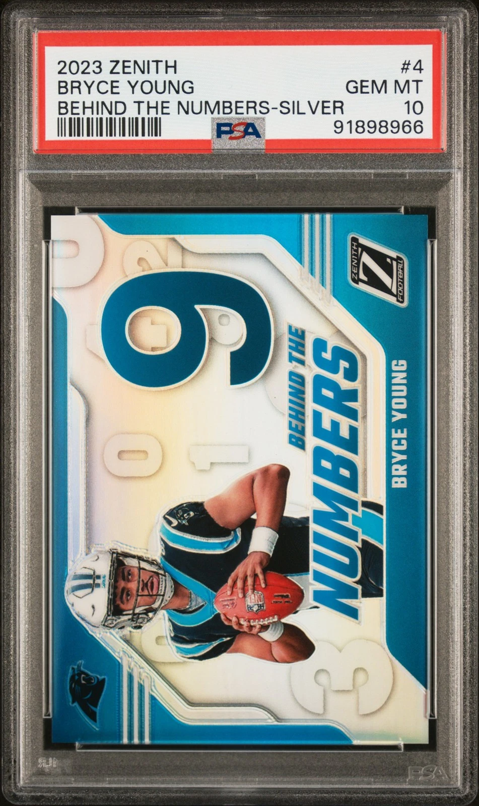 Bryce Young Panini Zenith Behind the Numbers #4 Silver