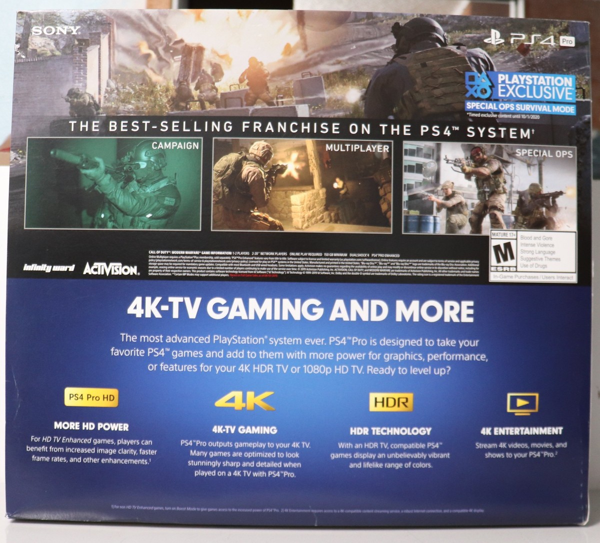 Sony PlayStation 4 Pro 1TB Call of Duty: Modern Warfare Console 