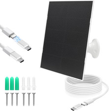 4W Solar Panel for Security Camera,Type C Micro Solar Panel Charger for Recharge
