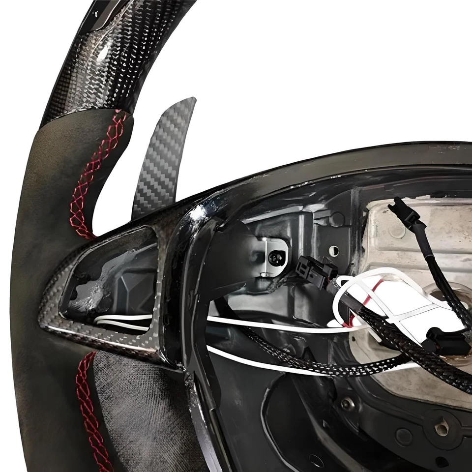 Volante LED fibra carbono para Mercedes Benz C63 C43 E63 E43 S65 S63 AMG Foto 4 de 4