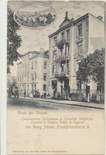 AK Gruss aus Giessen Geschäft Colonialwaren, Delikatessen etc Frankfurter Str. 9