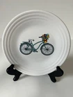 Fiesta Ware Retired Fiesta Bicycle Luncheon Plate Spring Flowers Basket Lunch