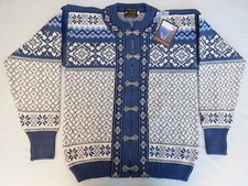 NORWAY Fair Isle Cardigan Wool Clasp Sweater Size M NWT