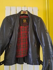 Giacca da motociclista Belstaff donna Montana in pelle nera taglia UK 10