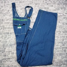 Liberty Denim Bib Overalls Size 54x32 Triple Seam Carpenter Farm Utility Zip Fly