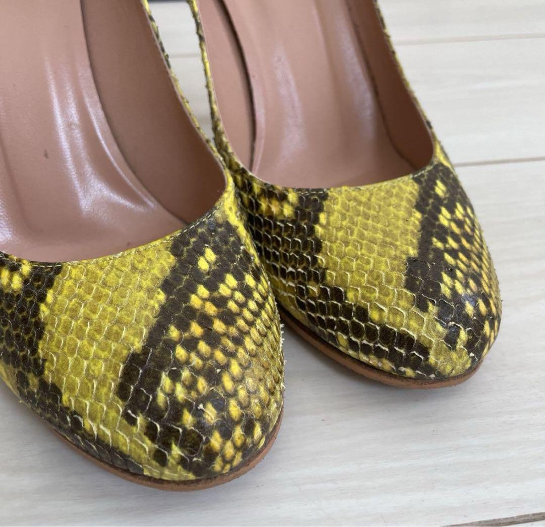 Yasuhiro Mihara Python Leather Pumps 37 Yellow - image 6