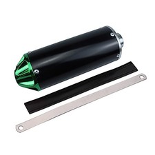 Aluminum 28mm Motorcycle Exhaust Muffler With Clamp For 50cc 70cc 90cc Green