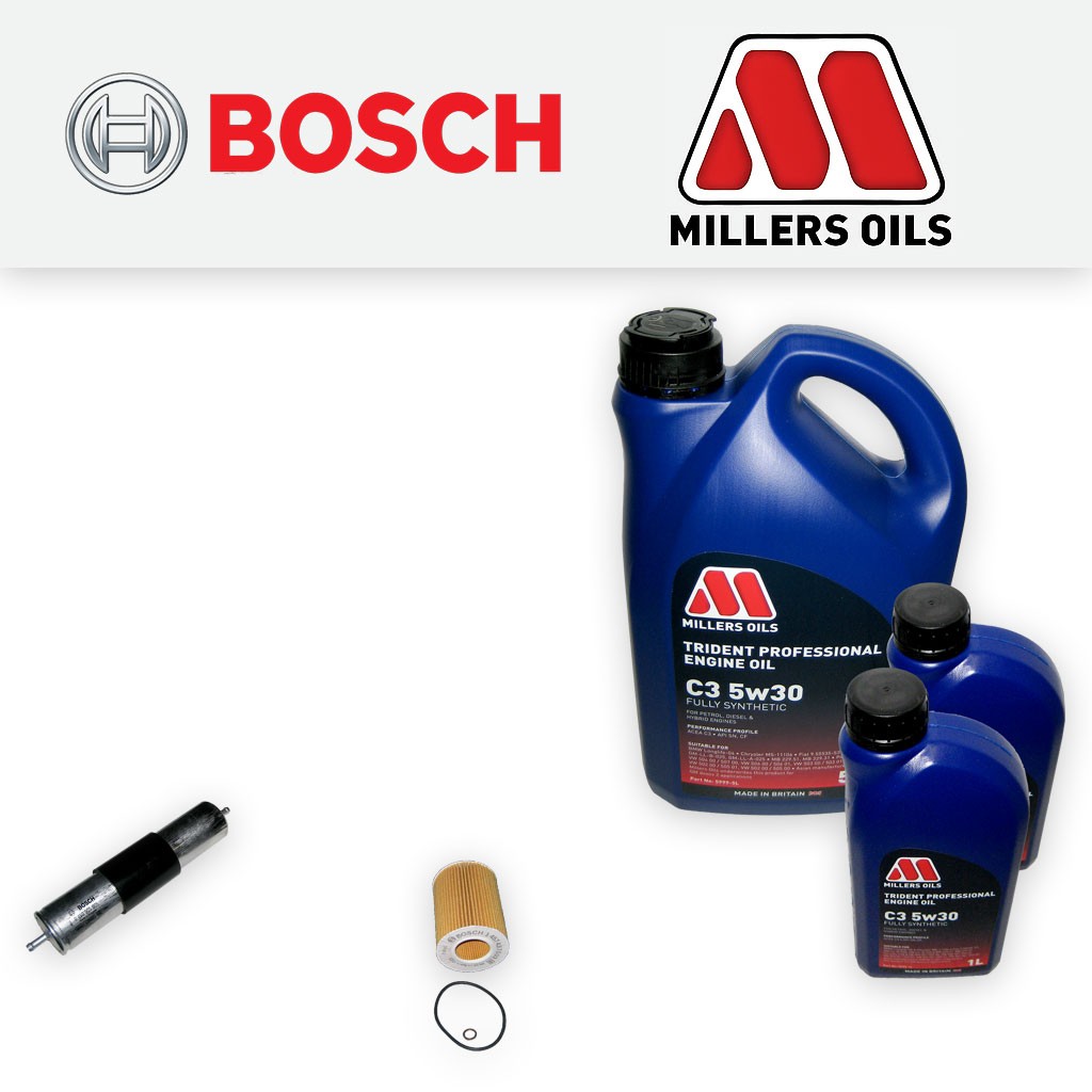 SERVICE KIT for BMW 3 SERIES E46 323I OIL FUEL FILTERS +7L 5w30 OIL (1998-2000)