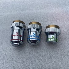 Microscope Objective Lens Set 10X/0.25 40X/0.65 4X/0.1 - 3 Pieces Lab Part