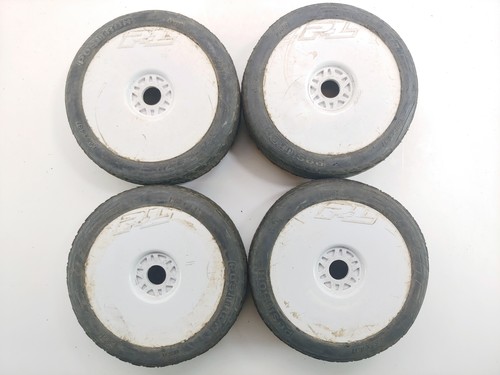 HEAVY WEAR: 4x AKA Positron 1/8 Buggy Tires on 17mm Hex Wheels Used Worn