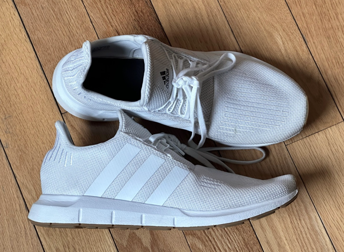 Adidas Men US 13 Swift Run 1.0 Cloud White Gum IE7475 Fair  display picture 1