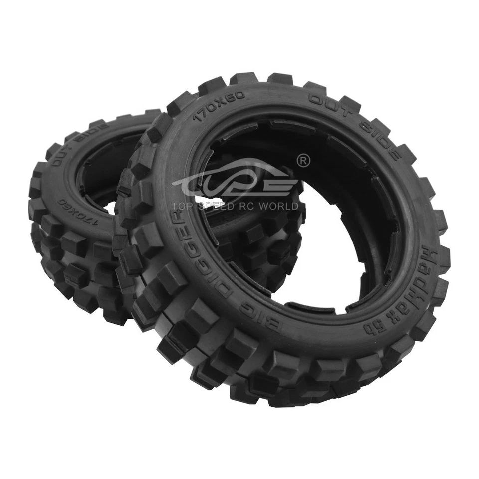 TSRC Vorderreifen mit Stollenprofil 2 Stück schwarz für HPI Baja 5B 5T RC CAR - Bild 3 von 4