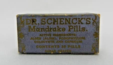 Sealed Antique Dr. Schenck’s Mandrake Pills Box – 30 Sugar-Coated Pills