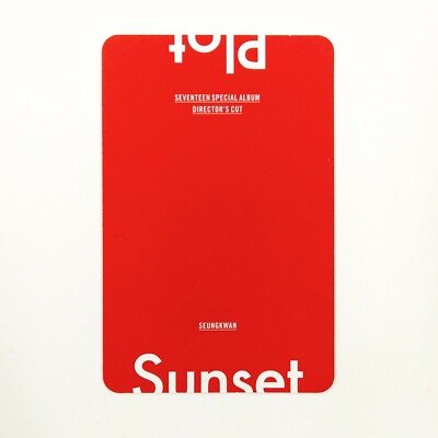 Seventeen Director's Cut Special Album Sunset Plot Ver. Photocard