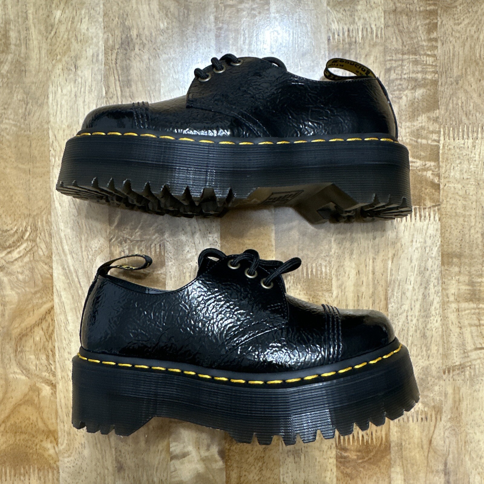 Patent Leather Platform Shoes 1461 Quad Platform Doc Martens Patent Leather  Platform Doc Martens W Sz 5- Dr “Doc” Martens 1461